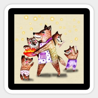 Wolf family Sticker